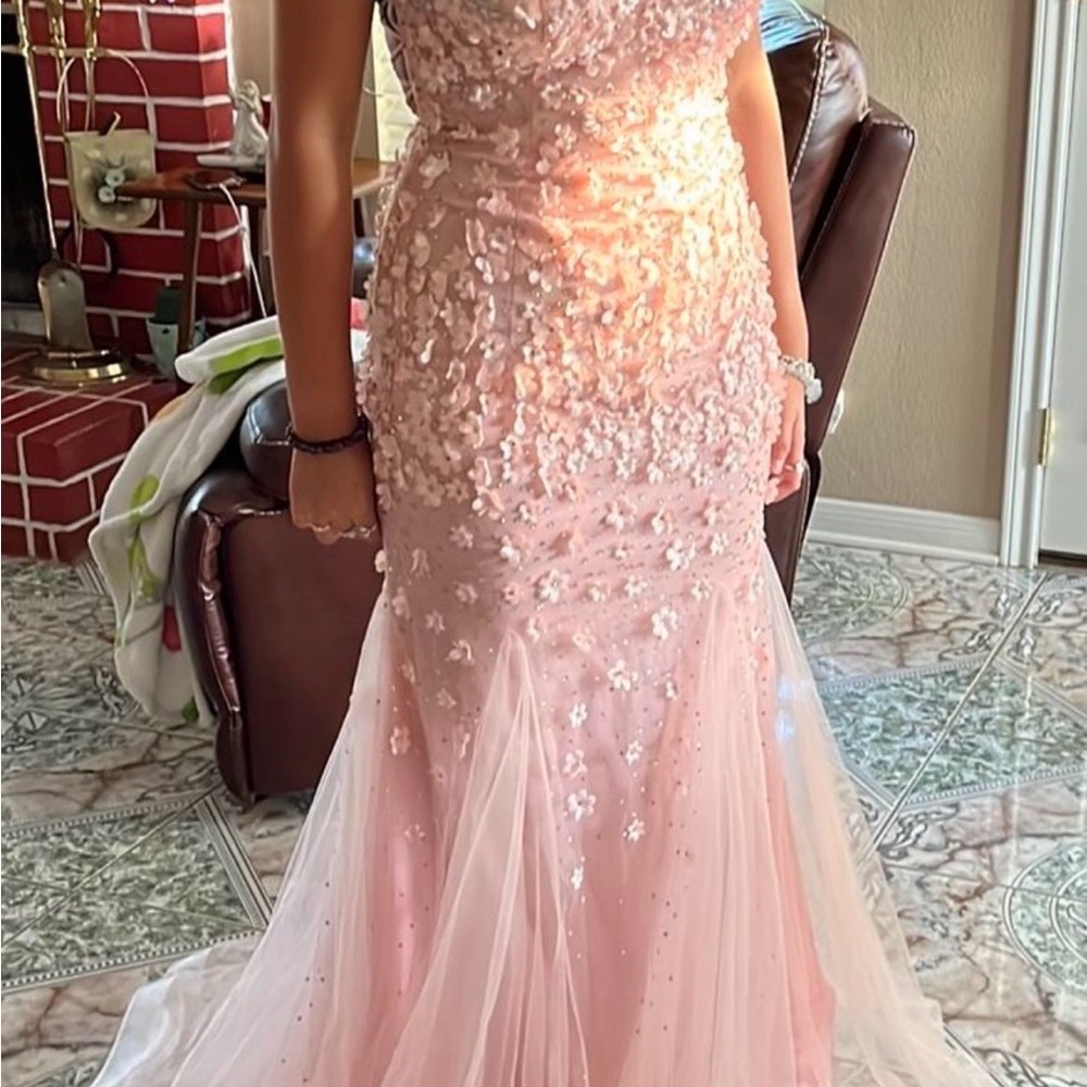 Elegant Pink Evening Gown